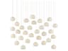 Piero 30-Light White Painted Silver Dome Island Pendant