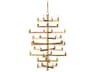 Andre 36-Light Brass Linear Tiered Chandelier