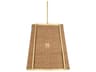 Deauville 1-Light Natural Polished Brass Brown Drum Pendant