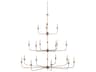 Nottaway 18-Light Pyrite Bronze Candelabra Tiered Chandelier