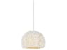 Virtu 1-Light Natural Silver White Dome Mini Pendant