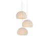 Virtu 3-Light Natural Silver White Dome Mini Pendant