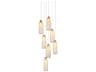 Parish 7-Light White Antique Brass Silver Pendant
