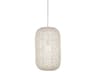 Cocoon 1-Light Cream Vanilla White Cylinder Globe Pendant