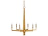 Goldfinch 6-Light Washed Lucerne Gold Candelabra Chandelier