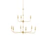 Nottaway 9-Light Satin Gold Candelabra Chandelier