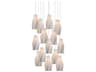Posh 15-Light Textured White Pendant