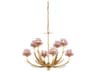 Marilee 8-Light Pink Dutch Gold Leaf Chandelier