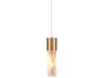 Cannula 1-Light Vintage Brass Cylinder Mini Pendant