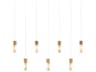 Cannula 7-Light Vintage Brass Cylinder Island Pendant