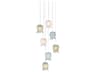 Polpo 7-Light Misto Blue Pendant