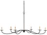 Saxon Chandelier in Zanzibar Black A Modern Wrought Iron Fixture