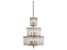 Bevilacqua 12-Light Silver Leaf Glass Candelabra Drum Tiered Chandelier