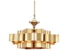 Grand Lotus Chandelier Elegant Gold Leaf