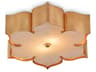 Grand Lotus 2-Light Antique Gold Leaf Flush Mount
