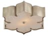 Grand Lotus Flush Mount Contemporary Silver Leaf Ceiling Light
