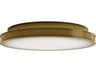 Aydan 1-Light Natural Polished Antique Brass Round Flush Mount