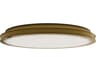 Aydan 1-Light Natural Polished Antique Brass Round Flush Mount