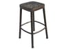 Backless Cast Aluminum Antique Bronze Square Bar Stool