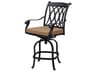 Capri Cast Aluminum Cushion Swivel Bar Stool