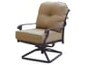 Santa Monica Cast Aluminum Antique Bronze Swivel Rocker Club Chair