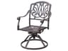 Elisabeth Cast Aluminum Antique Bronze Swivel Rocker Chair
