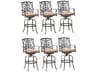 Santa Barbara Cast Aluminum Antique Bronze Swivel Bar Stool Set of 6