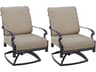 Santa Barbara Cast Aluminum Swivel Rocker Club Chair with Cushions Set of 2