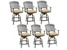 Sedona Cast Aluminum Antique Bronze Swivel Bar Height Stool Set of 6