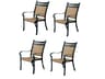 Mountain View Sling Cast Aluminum Antique Bronze Dining Arm Chair Set of 4