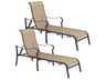 Mountain View Sling Cast Aluminum Antique Bronze Chaise Lounge Set of 2