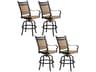 Mountain View Sling Cast Aluminum Antique Bronze Swivel Counter Height Stool Set of 4
