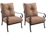 Santa Anita Cast Aluminum Club Chair with Cushions Set of 2