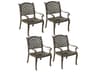 Nassau Cast Aluminum Dining Chair with Cushion Set of 4