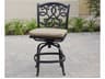 Santa Monica Cast Aluminum Antique Bronze Swivel Counter Height Stool Set of 6