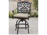 Santa Monica Cast Aluminum Antique Bronze Swivel Counter Height Stool Set of 6