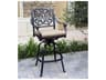 Elisabeth Cast Aluminum Antique Bronze Swivel Bar Stool Set of 4
