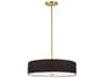 Everly 4-Light Black Aged Brass Drum Pendant