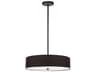Everly 4-Light Matte Black Drum Pendant
