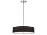 Everly 4-Light Black Polished Chrome Drum Pendant