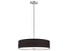 Everly 4-Light Black Satin Chrome Drum Pendant