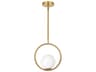 Adrienna 1-Light Aged Brass Globe Mini Pendant