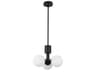 Amanda 3-Light Matte Black Globe Pendant
