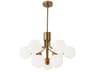 Amanda 9-Light Aged Brass Globe Pendant