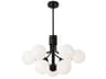 Amanda 9-Light Matte Black Globe Pendant