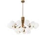 Amanda 18-Light Aged Brass Globe Pendant