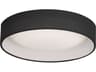 Corinne 1-Light Black Drum Flush Mount
