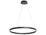 Circulo 1-Light Matte Black Round Pendant