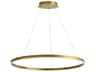 Circulo 1-Light Aged Brass Round Pendant