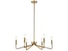 Clayton 6-Light Aged Brass Candelabra Chandelier